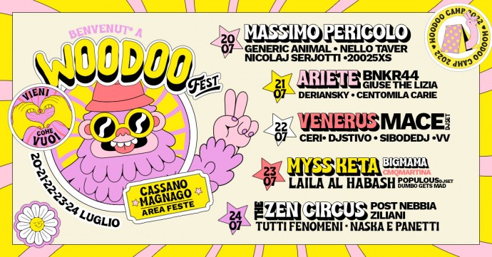 Woodoo Fest 2022: dal 20 al 24 luglio a Cassano Magnago (Va) - Line up e dettagli